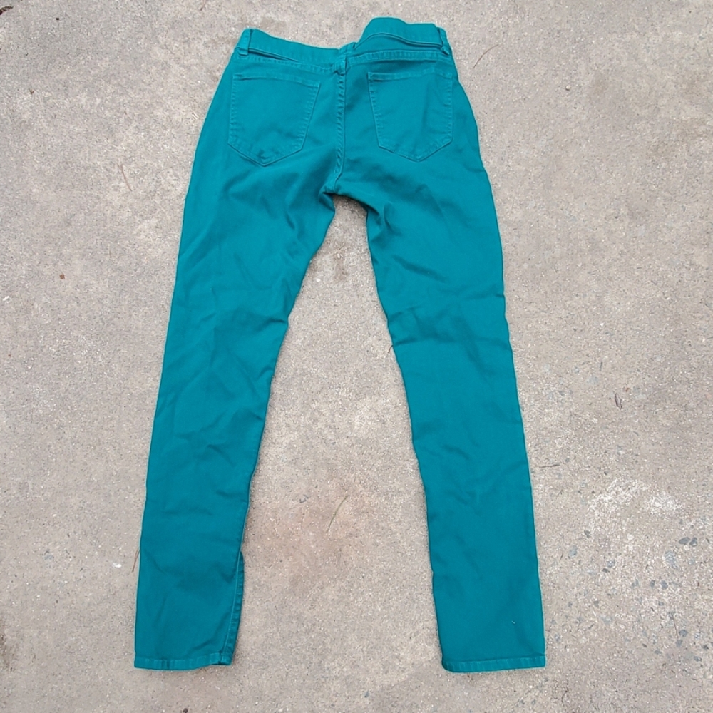 RELISTED Emerald green low rise skinny jeans - Picture 3 of 4